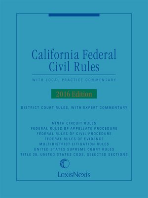 cover image of California Federal Civil Rules